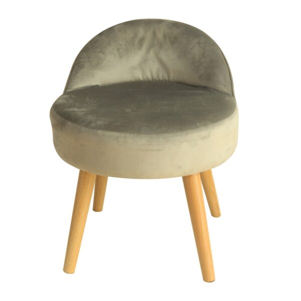 Chair with wood legs semicircular back -2