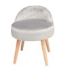 Chair with wood legs semicircular back -1