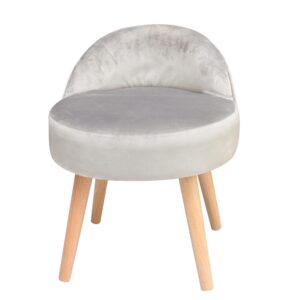 Chair with wood legs semicircular back -1