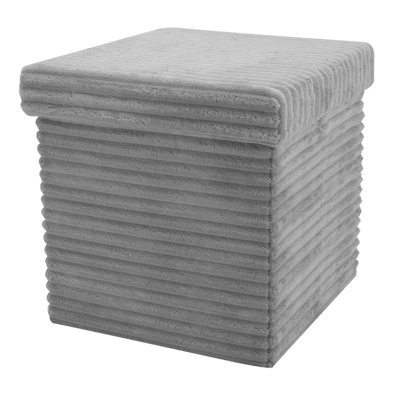 Foldable storage ottoman polyester fabric -HS15-E307