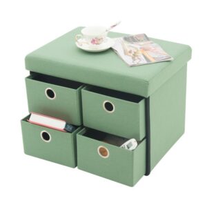 Foldable storage ottoman with 4 drawers -HS-D04 1