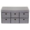 Foldable storage ottoman with 6 drawers -HS-D05 1