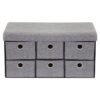Foldable storage ottoman with 6 drawers -HS-D05 1