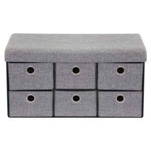 Foldable storage ottoman with 6 drawers -HS-D05 1