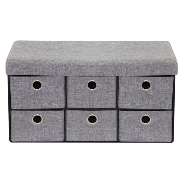 Foldable storage ottoman with 6 drawers -HS-D05 1