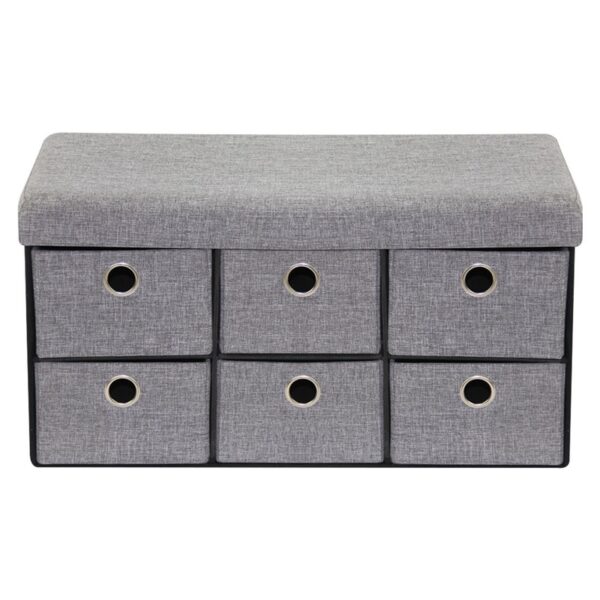 Foldable storage ottoman with 6 drawers -HS-D05 1