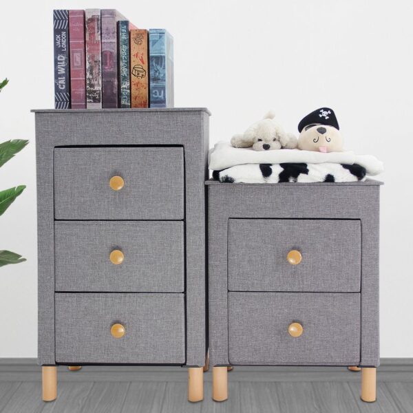 Foldable storage ottoman with drawers combo -HS-GD01