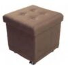 Foldable storage ottoman with wheel -HS15-E347