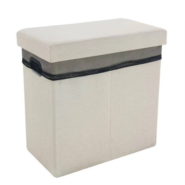 Folding laundry ottoman