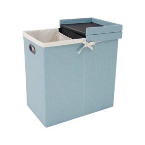 Folding laundry ottoman with turnover lid -HSLB-5