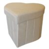 Heart-shaped foldable storage ottoman using PVC -HS15-E345