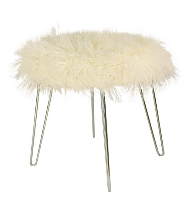 Metal leg stool using fake fur -HS-SL05E 1