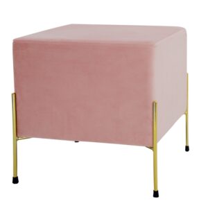 Square storage stool with metal leg -HS-SL19E