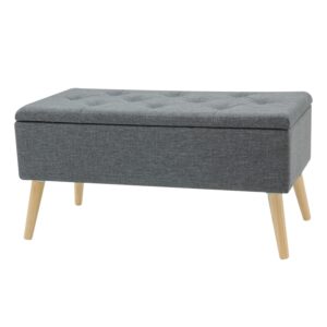 Storage bench with angled wood legs -HS-WL32E 1