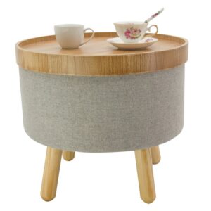 Storage stool with trayside table -HS-WL04E