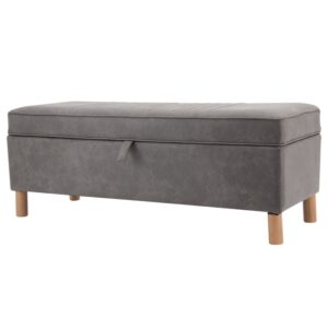 storage bench with straight wood legs -HS-WL31E 1