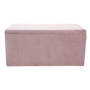 Rectangular Storage Ottoman Bench using Velvet Fabric HS-R18E