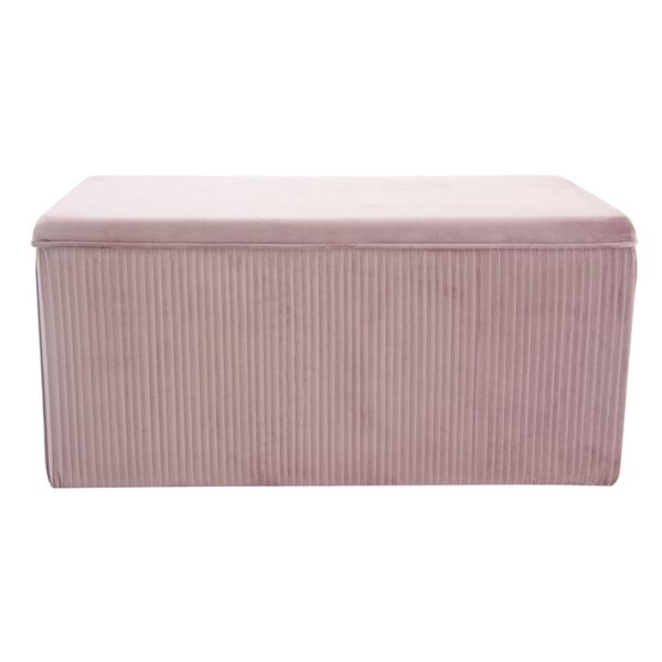 Rectangular Storage Ottoman Bench using Velvet Fabric HS-R18E