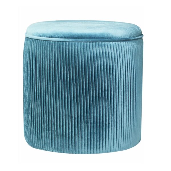 Round Cylindrical Storage Ottoman using Velvet Fabric HS-R21E