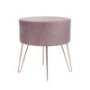 Round Stool with Metal Legs Pink - HS-SL09E