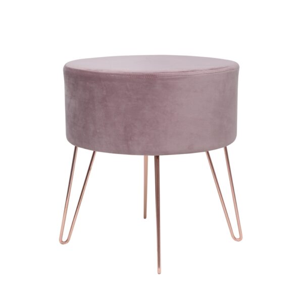 Round Stool with Metal Legs Pink - HS-SL09E