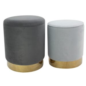 Round Storage Stool with Metal Base - HS-SL11E 1