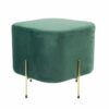 Short Oval Storage Stool with Metal Legs Teal - HS-SL20E