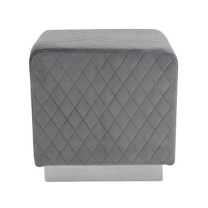 Square Stool with Metal Base - HSML-4