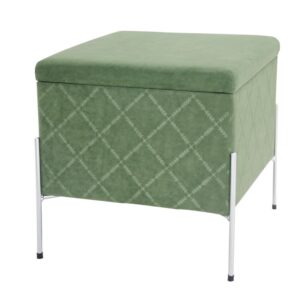 Square Stool with Metal Legs Green - HS-SL17E