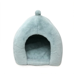 Padded Faux Fur Pet House with One Entrance