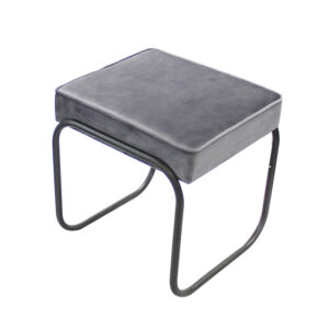 Velvet Ottoman Stool with U Shaped Metal Frame