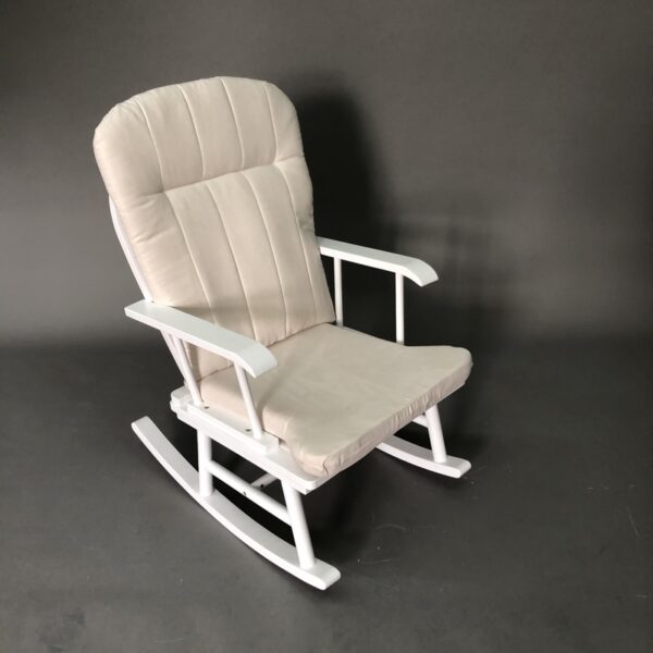 Rocking Chair with Polyester Cushion Cream 02