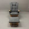 Rocker Glider Chair with Recliner Dark Grey