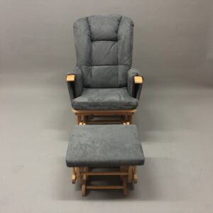 Rocker Glider Chair with Recliner (Dark Grey)