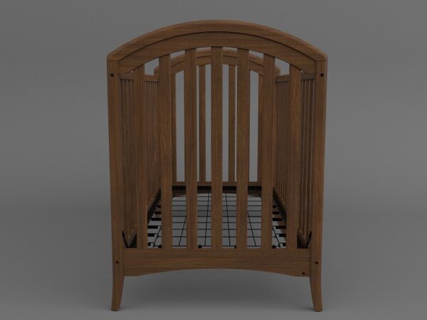 Solid Wood Baby Crib in Brown Finish3