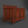 Solid Wood Baby Crib in Chestnut Finish