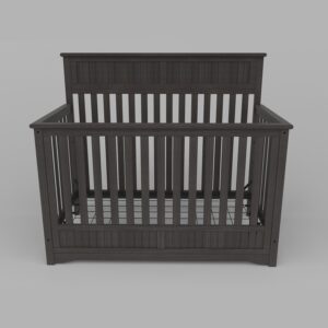 Solid Wood Baby Crib in Slate Finish