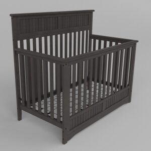 Solid Wood Baby Crib in Slate Finish2