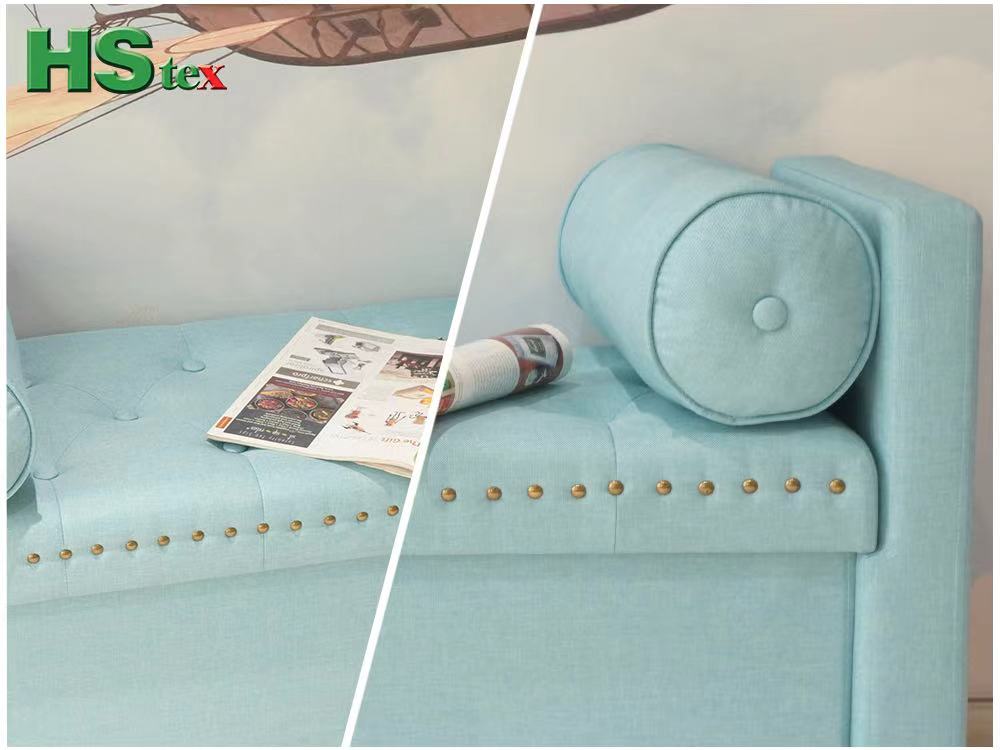 Baby Blue Storage Ottoman Bench