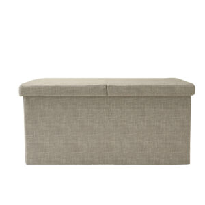 Foldable storage bench with split-lid design 1