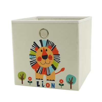 Fun Fabric Storage Boxes and Cubes with Animal Characters Print 11