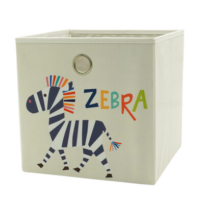 Fun Fabric Storage Boxes and Cubes with Animal Characters Print 12