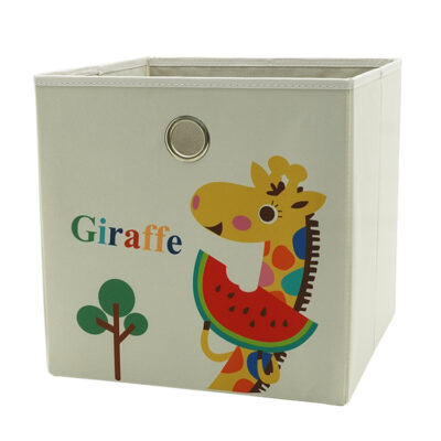 Fun Fabric Storage Boxes and Cubes with Animal Characters Print 13