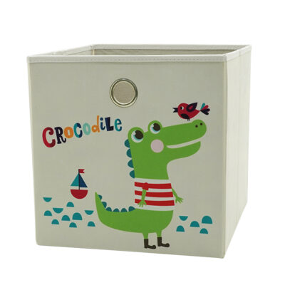 Fun Fabric Storage Boxes and Cubes with Animal Characters Print 14