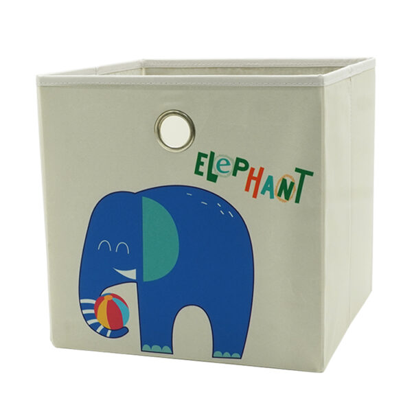 Fun Fabric Storage Boxes and Cubes with Animal Characters Print -4