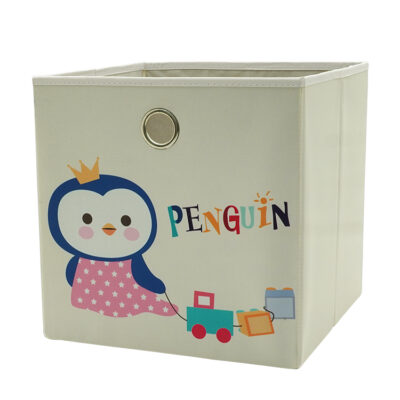 Fun Fabric Storage Boxes and Cubes with Animal Characters Print 8