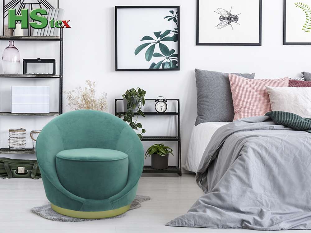 Ottoman Chairs with Padded Backrest and Metal Base