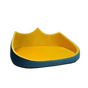 Crown Shaped Pet Bed with Removable Cushioned Pad