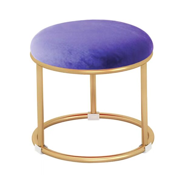 Round Ottoman Stools with Golden Base 2022 Series