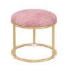 Round Ottoman Stools with Golden Base 2022 Series